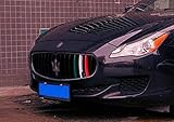 Direta Grille Trim Inserts 3pcs Front Grills Decorative Garnish Trim for Maserati Quattroporte; Colors of The Italiy Flag(Red, White, Green) 2013-2021, Grilles_Quattroporte