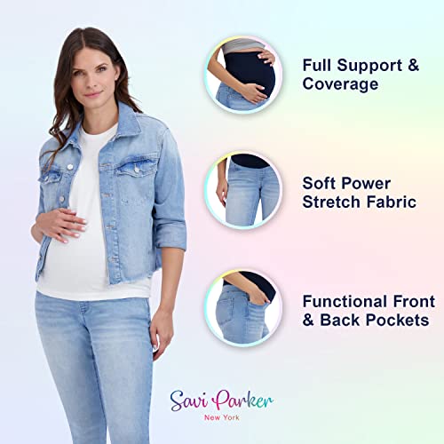 Savi Parker Women’s Maternity Jeans Over The Belly - Pregnancy Clothes For All Seasons, Maternity Pants – 27“ Inseam #TOP5