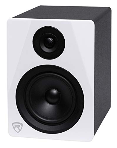 Rockville DPM5W 150W Peak/75W RMS 5.25" 2-Way Active Studio Monitor Speaker, White, High-Fidelity Sound, Versatile Inputs, Adjustable EQ, for Home Studio Music Production - Thumbnail 3
