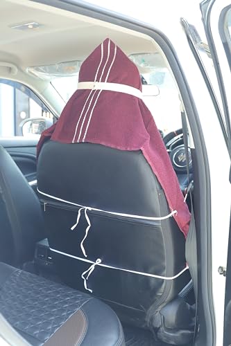 Image of ROMAN HOME 100% Superfine Cotton Solid Large Luxury Office Chair Towel with Tie Knot 450 GSM - (Pack of 1) Original Product AS PER Picture Shown (1, car Marron, Medium)