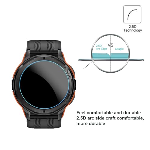 MIHENCE Screen Protector for BT10 / C25 1.43 Inch Smartwatch Film, 9H Anti-Scratch Tempered Glass Film - Image 4