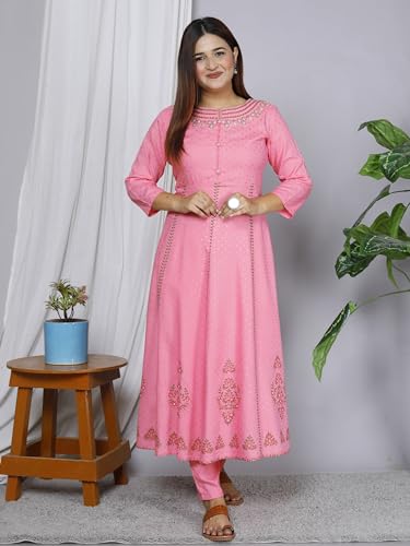 Image of Anarkali Kurta Pant Dupatta Set Embroidered