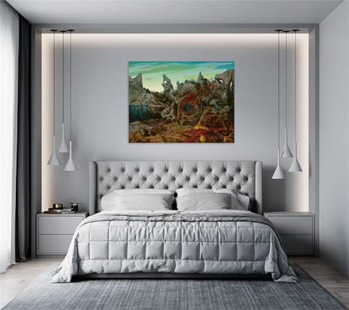 Tableau Max Ernst paysage avec lac affiche décoration murale chambre à coucher - 5