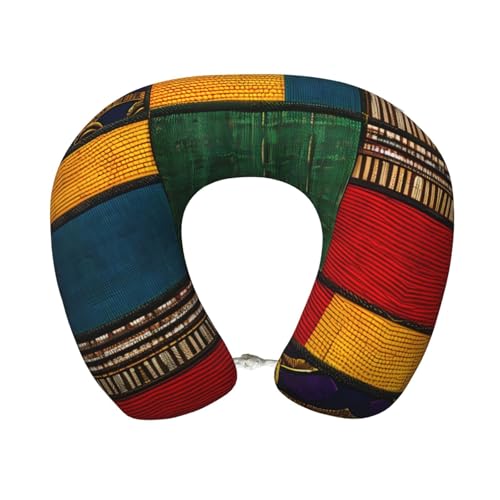 Almohada de viaje con relleno de poliéster y diseño africano