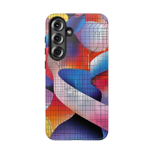 Coque brillante Samsung S25 Plus hélice multicolore design luxe