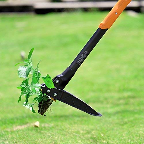 TACKLIFE Weeder Tool, Innovative Automatic Spring Device 39-Inch Stand-up weeder, Heavy duty Efficient 3-Claw Stainless Steel and High Strength Foot Pedal, Ideal for Permanently Removing Dandelions