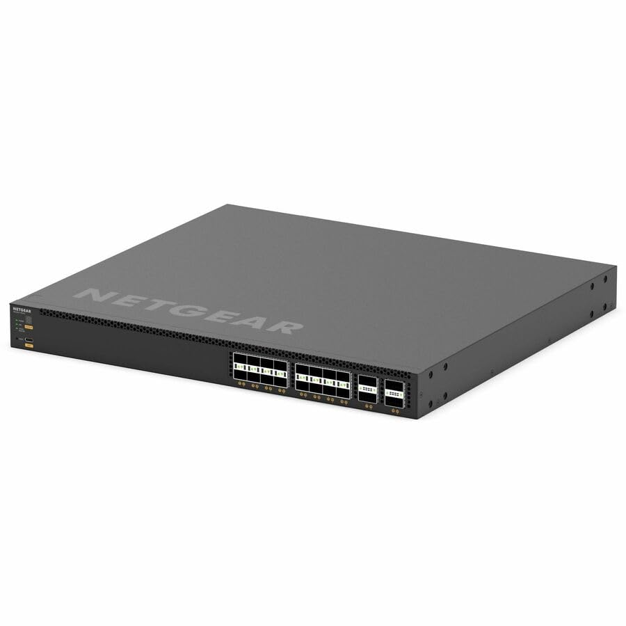 Image of NETGEAR M4350 Series M4350-16V4C 20 Port Switch VSM4320C-100NES | 16x25G SFP28 + 4x40G /100G QSFP28 | L3 Stackable | Front to Back Airflow | Cloud Care's 3 Year Warranty SupportPlus Included