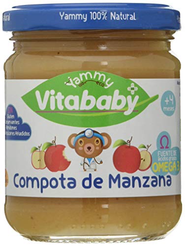 Yammy Potito De Compota De Manzana+Omega 3 Ecológico 195Gr X 6 Uds 4M+ 6 Unidades 195 g