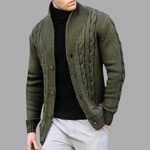 Cardigan Sweater for Men Button Down Knit Sweater Plus Size Cable Knit Cardigan Vintage Sweaters Fall Winter Sweaters2