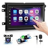 4G+64G Android 13 Car Radio Stereo for Ford F150 F250 F350 E150 E250 E350 Edge, 7'' Touch Screen Stereo Head Unit with Wireless CarPlay Android Auto GPS Bluetooth FM SWC AHD Backup Camera