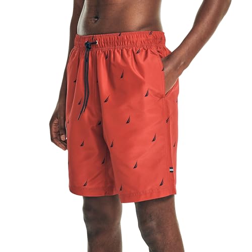 Nautica Men's Standard 8" J-Class Print Quick-Dry Swim3