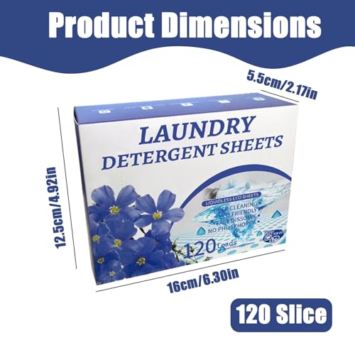 Laundry Sheets, 120PCS/Box Eco-Friendly Water Soluble Laundry Sheets Detergent, Fresh Linen Scents Liquidless Detergent for Dorm Travel Camping - Image 5