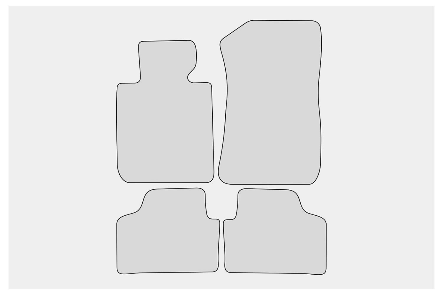 teileplus24 NL-195 Alfombrillas para BMW X1 E84 Coche de Primera Calidad Costura Decorativa