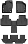 SMARTLINER Floor Mats 3 Row Liner Set Black Compatible with 2018-2022 Atlas with 2nd Row Bucket Seats Without Fender Premium Audio