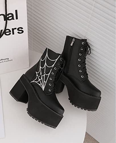 Image of Ulalaza Women Mary Jane Dress Pumps Lolita Shoes Cute Platform Gothic Double Ankle Strap Round Toe Chunky Heel Uniform Pumps Shoes Perfect for School Party Business Work Dance Date Night Club