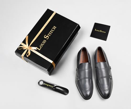 Image of LOUIS STITCH Oxford Formal Shoes for Men | Slip-on Monk Style | Office Shoes for Men | Ideal for Business, Casual, Parties (LSRG FM)