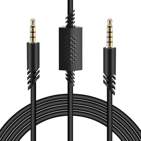 Replacement A40 Audio Cable Cord Compatible with Astro A40 Headset, TPE Cable A40 Inline Mute Cable Audio Cable for Astro A10/A40TR Gaming Headset, Compatible with PS5/PS4 Controller 6.6 Feet (Black) Cover