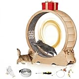 Naviconvex Cat Wheel, 48' XL Large Cats Exercise Running Wheel, Cat Treadmill for Indoor Cats