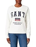  GANT D2 Tag-Sudadera con Cuello en C, Fuente de Huevo, XXL para Mujer