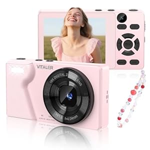 Digital Camera 4K 64MP Compact Camera with Dual Lens,2000mAh Battery,2.8" IPS Screen, Zinc Alloy Shell and 18X Digital Zoom Auto-Focus Small Camera for Kids,Teenagers,Beginners,Pi... SD CARD)