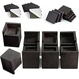 Bed Risers (Set of 8) Furniture Risers Lifts Height 3", Solid Natural Wood Risers for Bed, Furniture