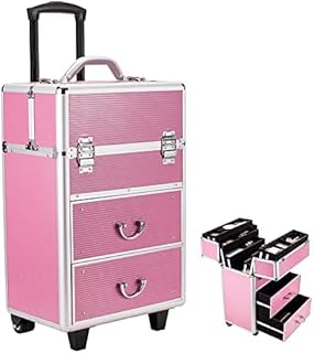 Estuche de tren de maquillaje con ruedas de 4...
