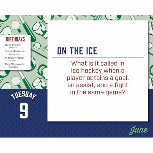 Daily Sports Trivia Desk Calendar 2026