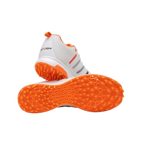 Image of TYKA Storm ETPU Studs Cricket Shoes for Men - Lightweight Turf Shoes w /Enhanced Grip Studs for Bowling, Batting & Fielding