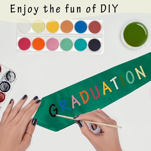 Image of GraduationMall 24 Pieces 72 Inch Plain Graduation Stole Bulk Sublimation Blank Honor Graduation Sash Unisex Adult