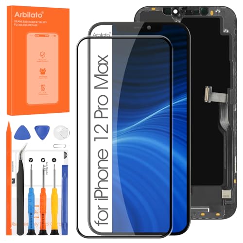 Écran LCD pour iPhone 12 Pro Max avec vitre tactile et kit de réparation complet