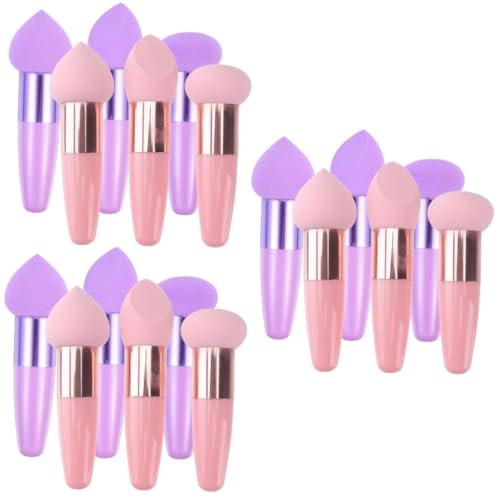 Champignons éponge de maquillage et houppette à poudre en set de 18 applicateurs