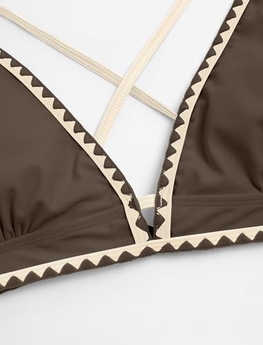 ZAFUL Bikini Sets for Women High Waisted Swimsuits Color Block Swimwear - image 5
