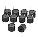 Aexit 10Pcs 12x10mm Speaker DC12V 2 Terminals Industrial Speaker Accessories Electromagnetic Buzzer