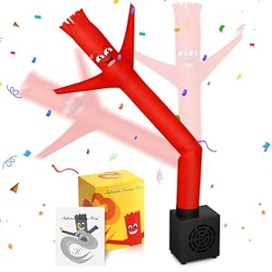 Poen Mini Inflatable Tube Man Gag Funny Gift for Kids Wacky Waving Inflatable Tube Guy with Blower Joke Toy Desktop Quirky White Elephant Gift for Table Birthday Party Decor(Funny)