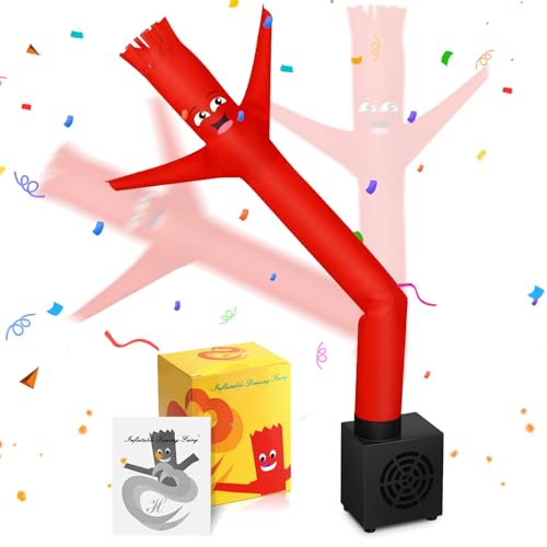 Poen Mini Inflatable Tube Man Gag Funny Gift for Kids Wacky Waving Inflatable Tube Guy with Blower Joke Toy Desktop Quirky White Elephant Gift for Table Birthday Party Decor(Funny)