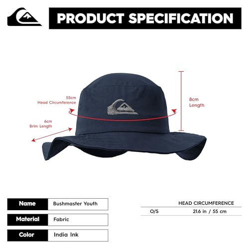 Image of Quiksilver Boys' Quiksilver Kid's Bushmaster Sun Protection Floppy Visor Bucket Hat