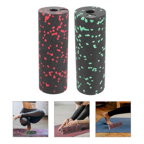 BESPORTBLE 2pcs Mini Fitness Foam Rollers para masaje muscular y relajación, cilindros huecos y livianos para espalda y piernas en verde y rojo para fitness y terapia deportiva miniatura 7