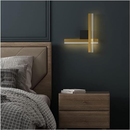 Applique murale géométrique dorée LED pour escalier d'entrée