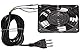 Link LKFAN220 Lüfter 120 x 120 x 38 220 Volt mit Kabel 2 m, Italienischer Stecker mit Gitter, Schwarz