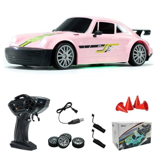 Hylukon Ferngesteuertes Auto, 1:20 RC Drift Car 2,4G RC Auto Drift Car mit Lichtern, Austauschbaren Reifen, Langer Ausdauer Drift Auto