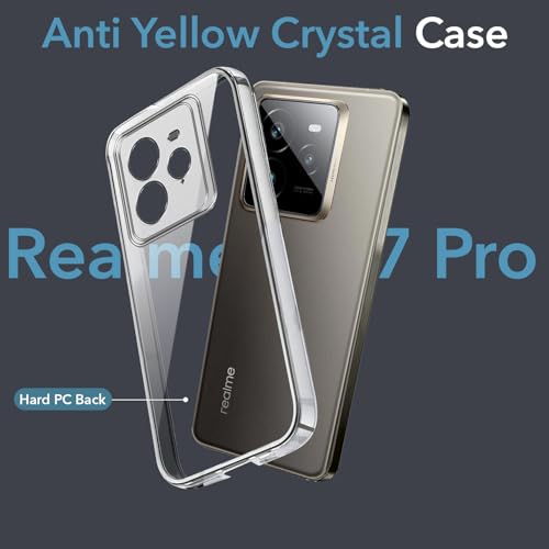 Image of Jkobi Lifetime Anti-Yellow Clear Back Cover Case for Realme GT 7 Pro (Sleek Hard Crystal | Shockproof and Camera Protection)