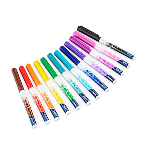 Crayola Ultra Fine Point Markers (12ct), No Bleed Markers for Adult Coloring Books, Doodle Art Marker Set, Lettering, Calligraphy, Drawing - image 4