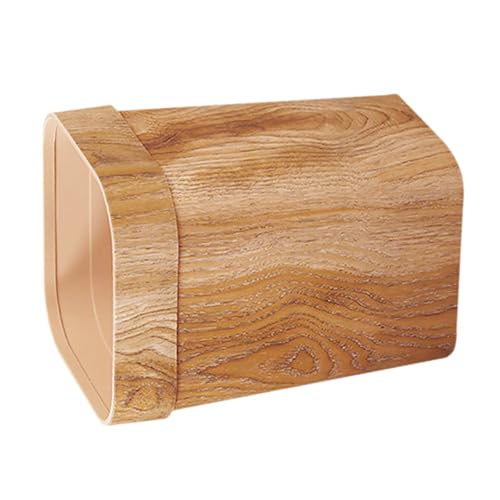 Poubelle plastique à grain de bois imitation visuelle et pratique