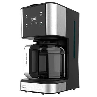 Cecotec Macchina Caffè Americano - Caffettiera a Goccia Coffee 66 Drop & Touch. 950 W, 1,5 L, 12 Tazze, Pannello tattile, Caraffa in vetro, Timer 24h, 6 interruttori, Filtro a rete riutilizzabile