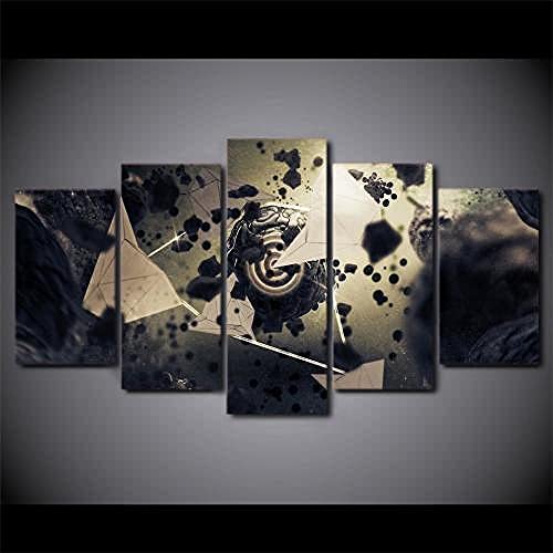 Tableau moderne amovible 5 pièces pour créer un salon design et captivant