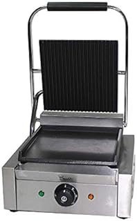 Davlex Panini Press Machine, Pannini, Maker, Commercial Contact Grill, Electric Hotplate, Top Ribbed Griddle Effect Toaster