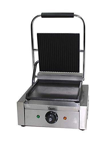 Davlex panini press machine pannini maker commercial contact grill electric hotplate top ribbed griddle effect