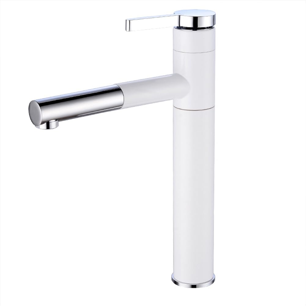 Robinet de salle de bain pivotant à 360° avec levier unique précis