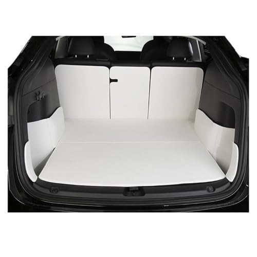 Tapis de coffre Tesla haut de gamme blanc perle entièrement entouré et imperméable