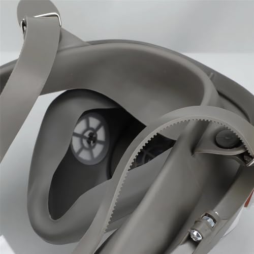 Wiederverwendbare Vollgesichtsmaske Atemschutzmaske, Staubmaske mit Filter, 10 Filterbaumwolle,5 Schützen Membran ,für Malerei schützt, Gas, Farbe, Staub, Chemikalien und anderem Arbeitsschutz